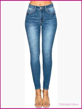 High Rise Skinny Jeans with Push-Up Fit, Repreve Fabric